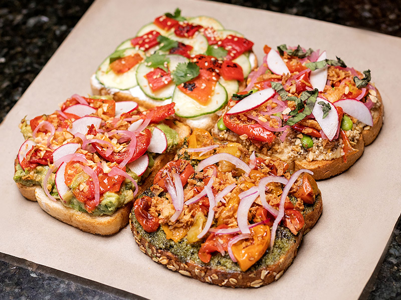 Vegan Toasts at Love Life Cafe are incredible